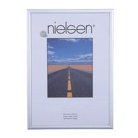 Nielsen Pearl Matt Silver Plastic Glass A2/ 42 x 59.4 cm - Snap Frames 
