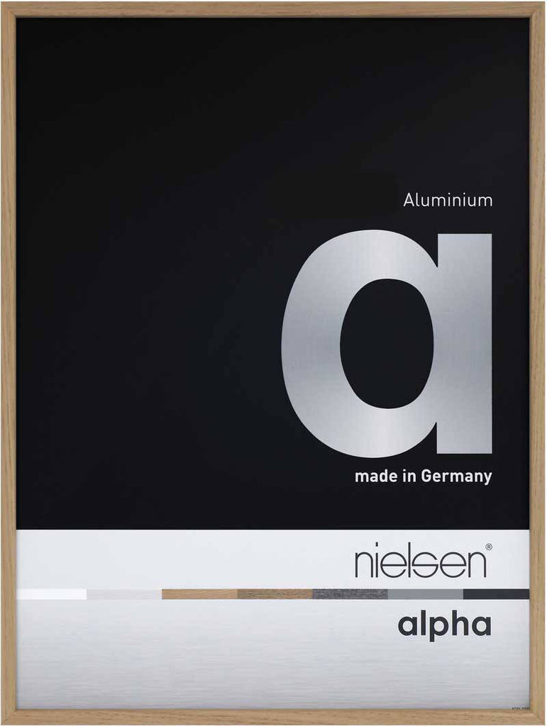 Nielsen Alpha Oak A4 Aluminium Frame - Snap Frames 