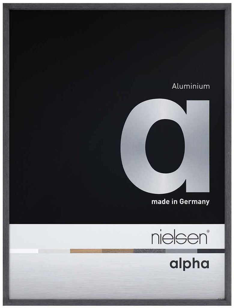 Nielsen Alpha Black Oak A4 Aluminium Frame - Snap Frames 