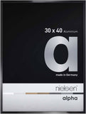 Nielsen Alpha Polished Black 24 x 30 cm Aluminium Frame - Snap Frames 