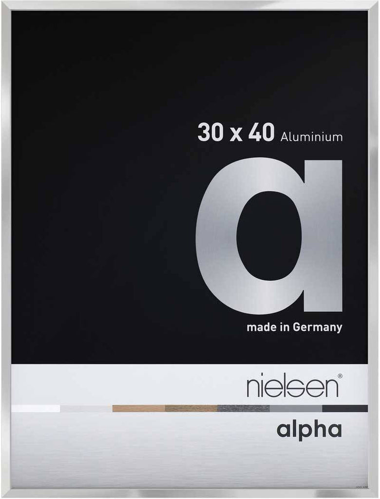 Nielsen Alpha Polished Silver 30 x 40 cm Aluminium Frame - Snap Frames 