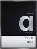 Nielsen Alpha Polished Black 30 x 40 cm Aluminium Frame - Snap Frames 