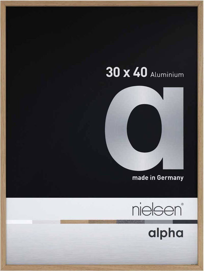 Nielsen Alpha Oak 30 x 40 cm Aluminium Frame - Snap Frames 