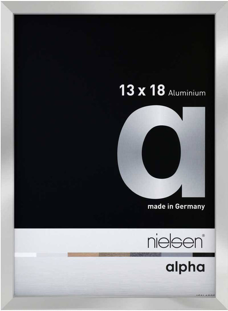 Nielsen Alpha Polished Silver 13 x 18 cm Aluminium Frame - Snap Frames 