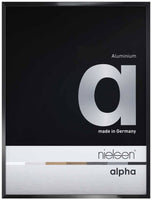 Nielsen Alpha Polished Black 40 x 40 cm Aluminium Frame - Snap Frames 
