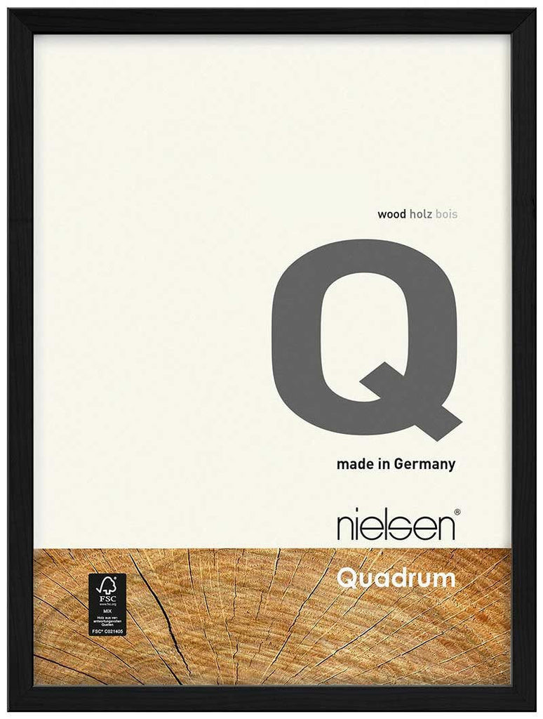 Nielsen Quadrum A4/ 21 x 29.7 cm Black Wood - Natural Glass