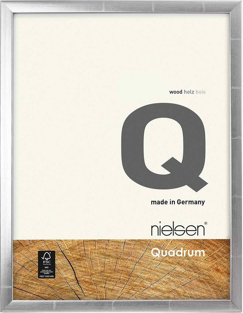 Nielsen Quadrum A4/ 21 x 29.7 cm Silver Anthracite Wood - Natural Glass