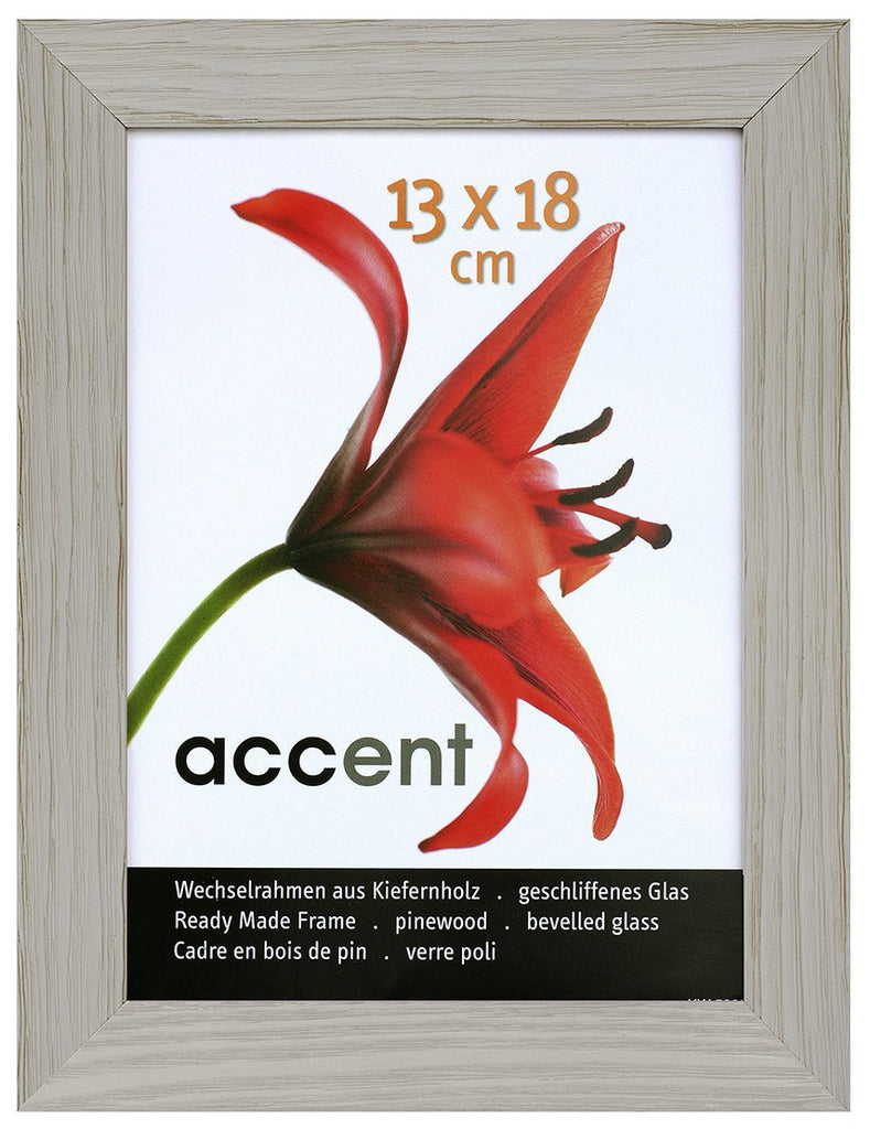 Nielsen Accent Magic 13 x 18 cm Wooden Grained Grey Frame - Snap Frames 
