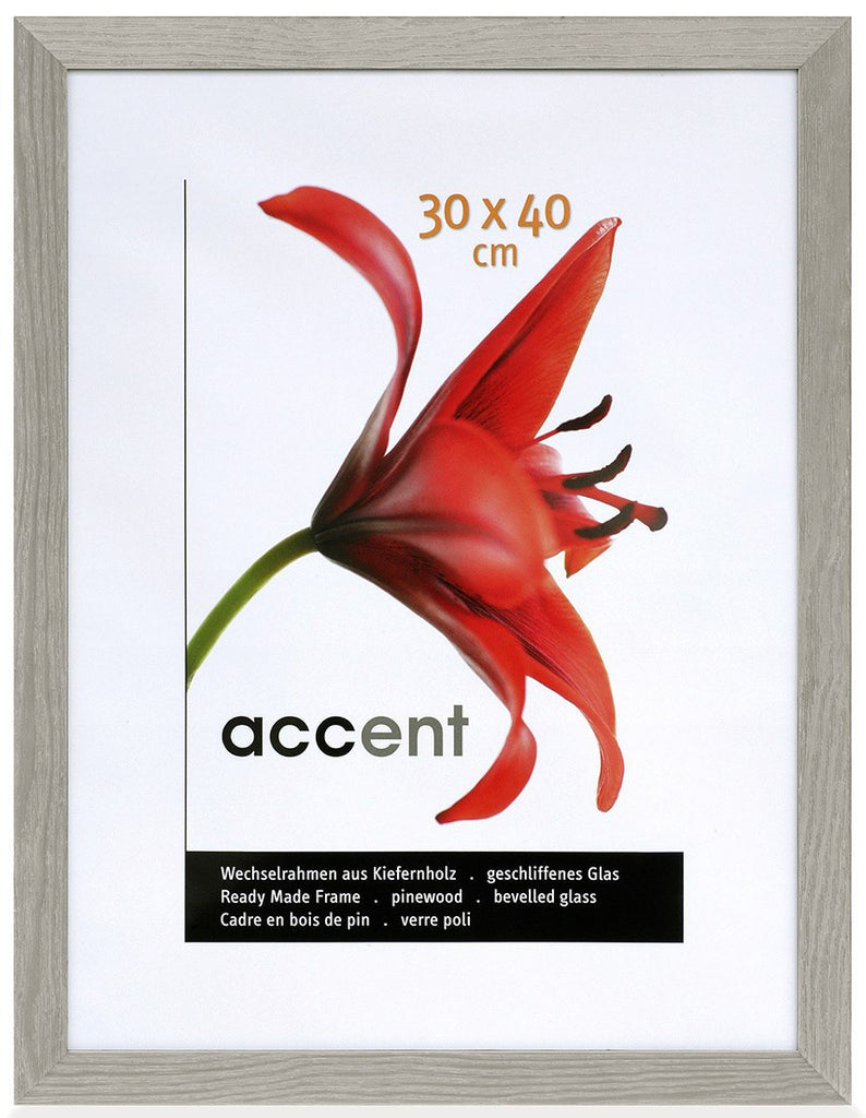 Nielsen Accent Magic 50 x 70 cm Wooden Grained Grey Frame - Snap Frames 
